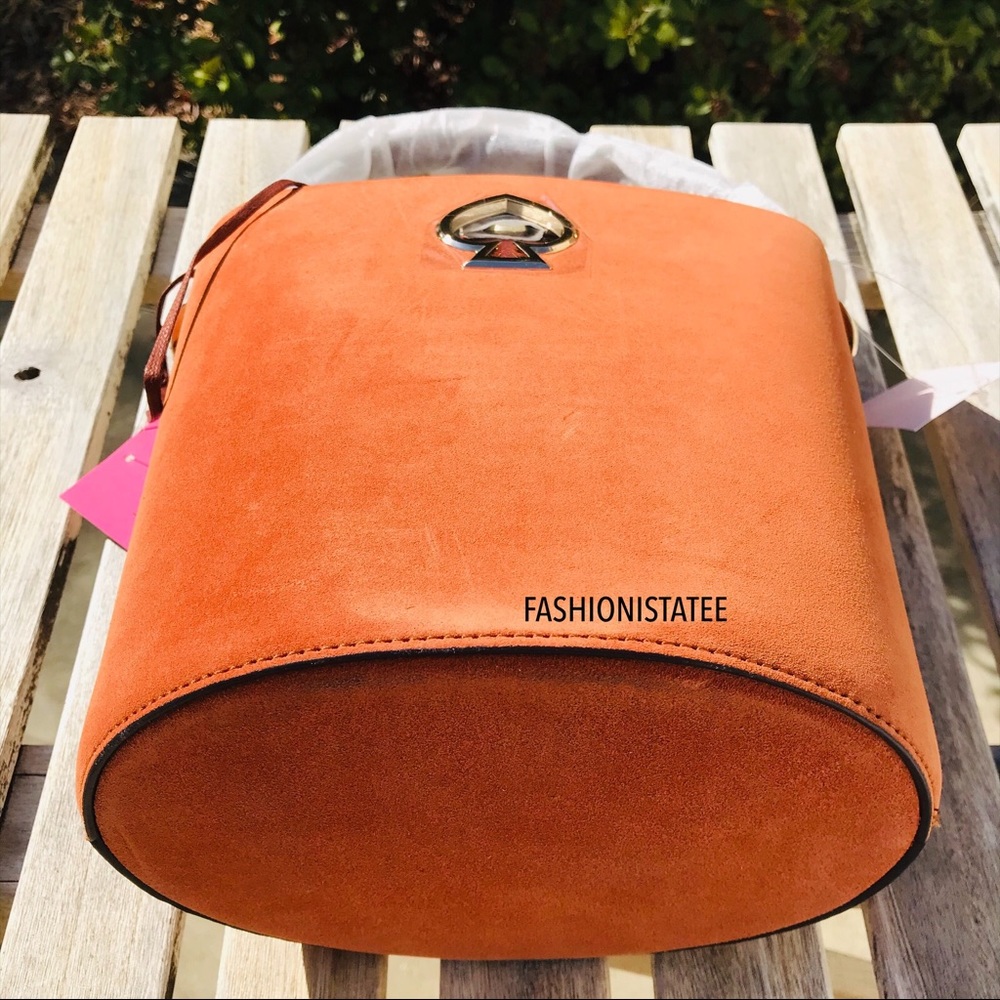 Kate spade Suzy suede small bucket amber crossbody - Picture 6 of 8